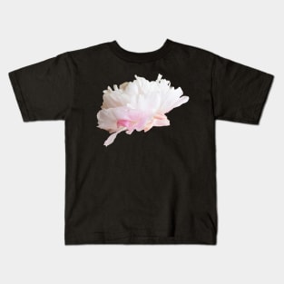 Pale Pink Peony Flower Floral Photo Cutout Kids T-Shirt